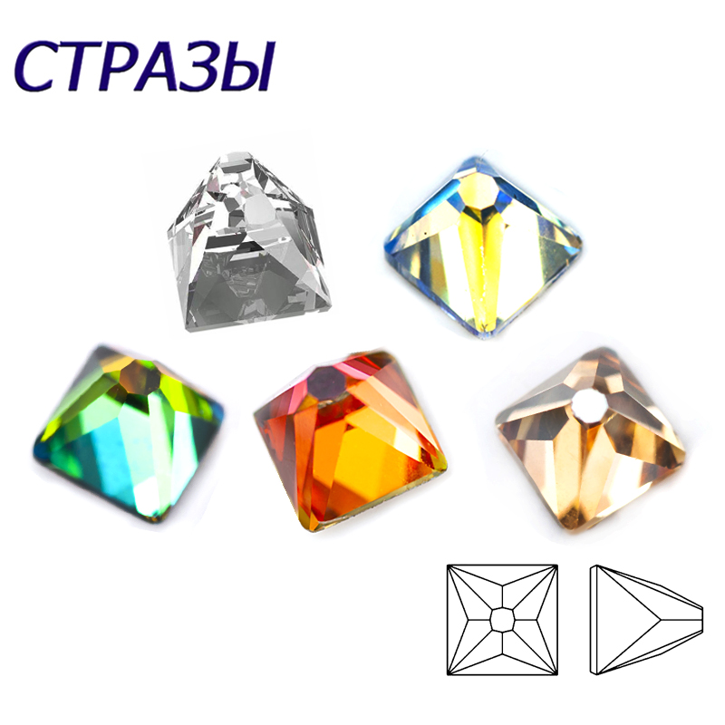Hotfix Rhinestone Sheet - Square Spike Shape 4mm 20pcs Non