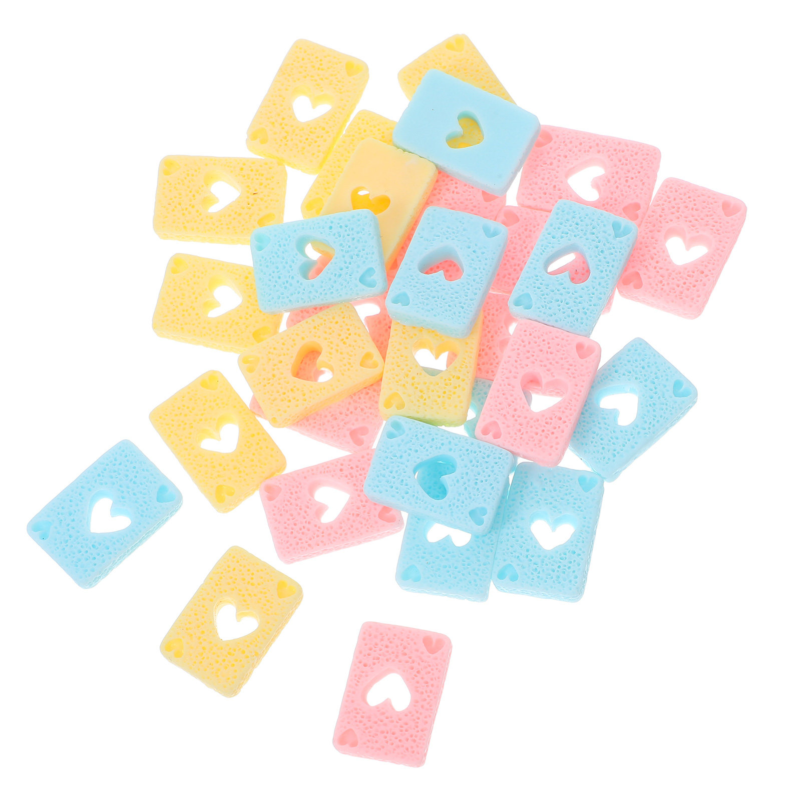 Craft Embellishments - 30Pcs Resin Poker Charms Candy Color