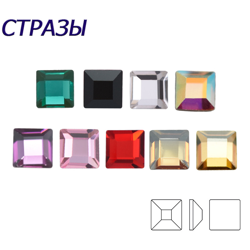 Flat Top Square 20pcs 4mm Non  - Hotfix Rhinestone Sheet recension och pris