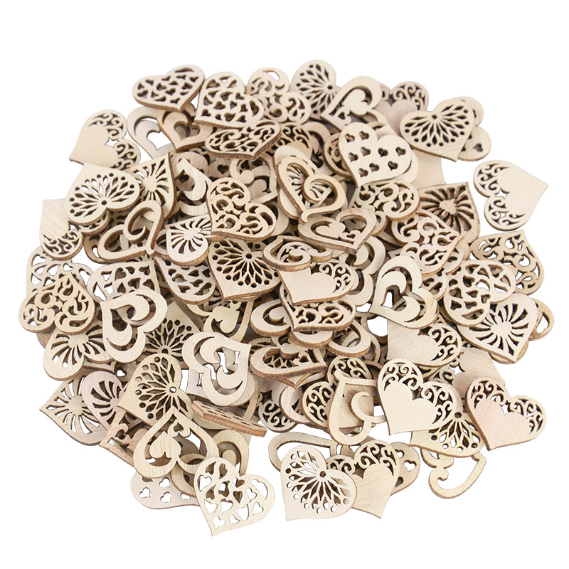 50/100pcs Hollowed Heart Patte - Craft Embellishments recension och pris