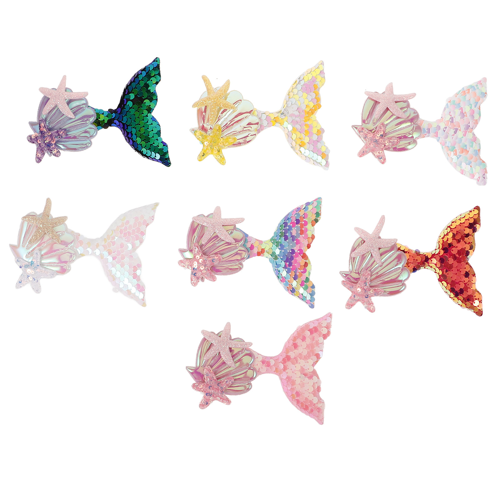 7Pcs Mermaid Fabric Patches fo - Craft Embellishments recension och pris