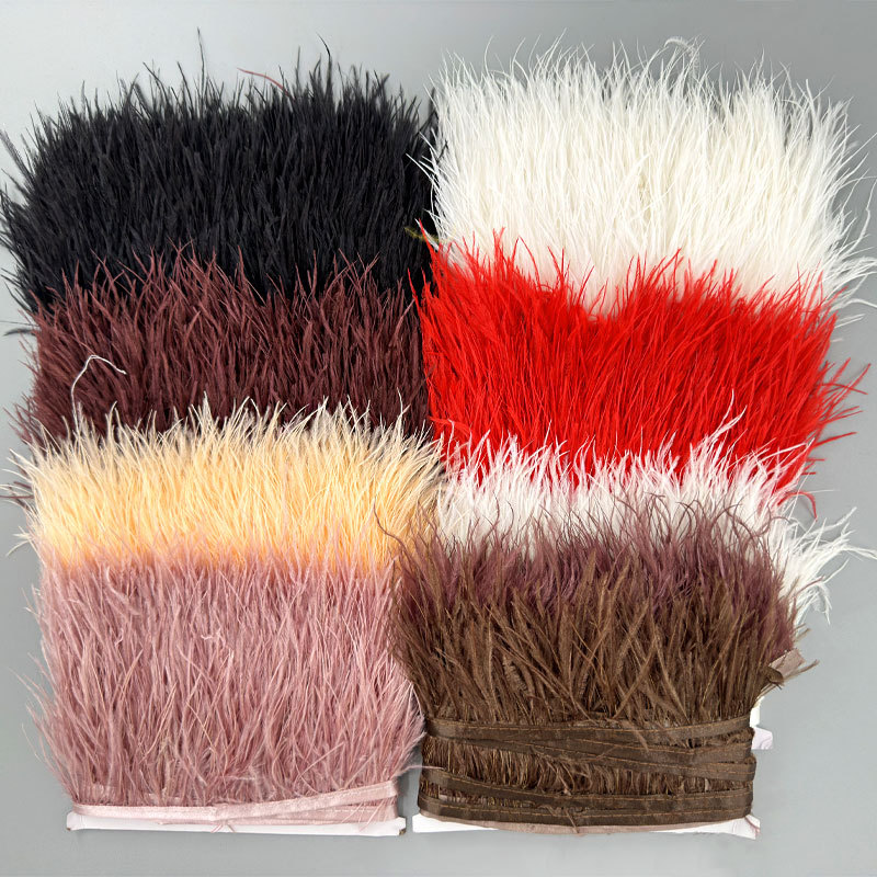 1-10M Colorful Ostrich Feather - Fringe Ribbon Sewing recension och pris