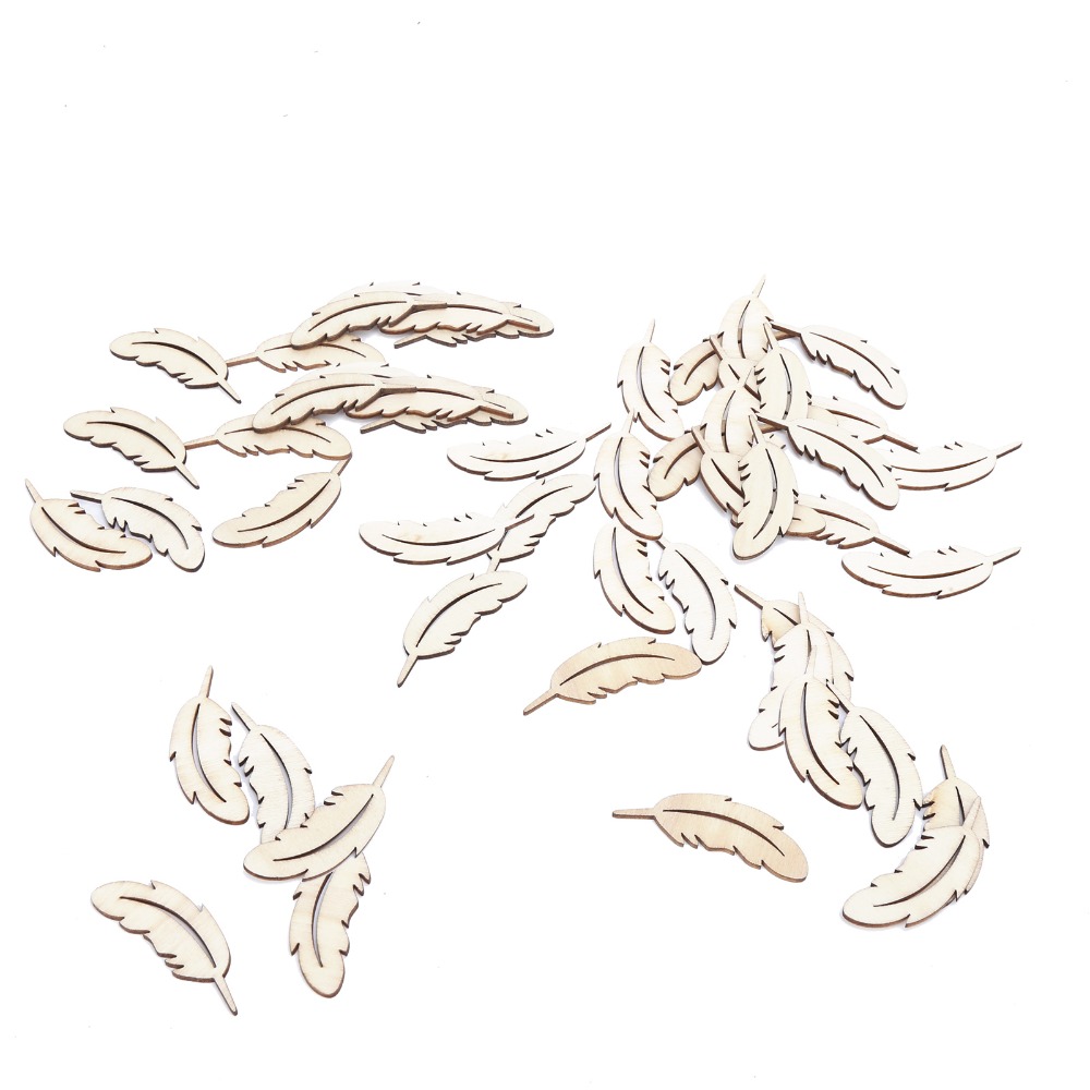 50pcs Unfinished Surface Wood  - Embellish Craft recension och pris