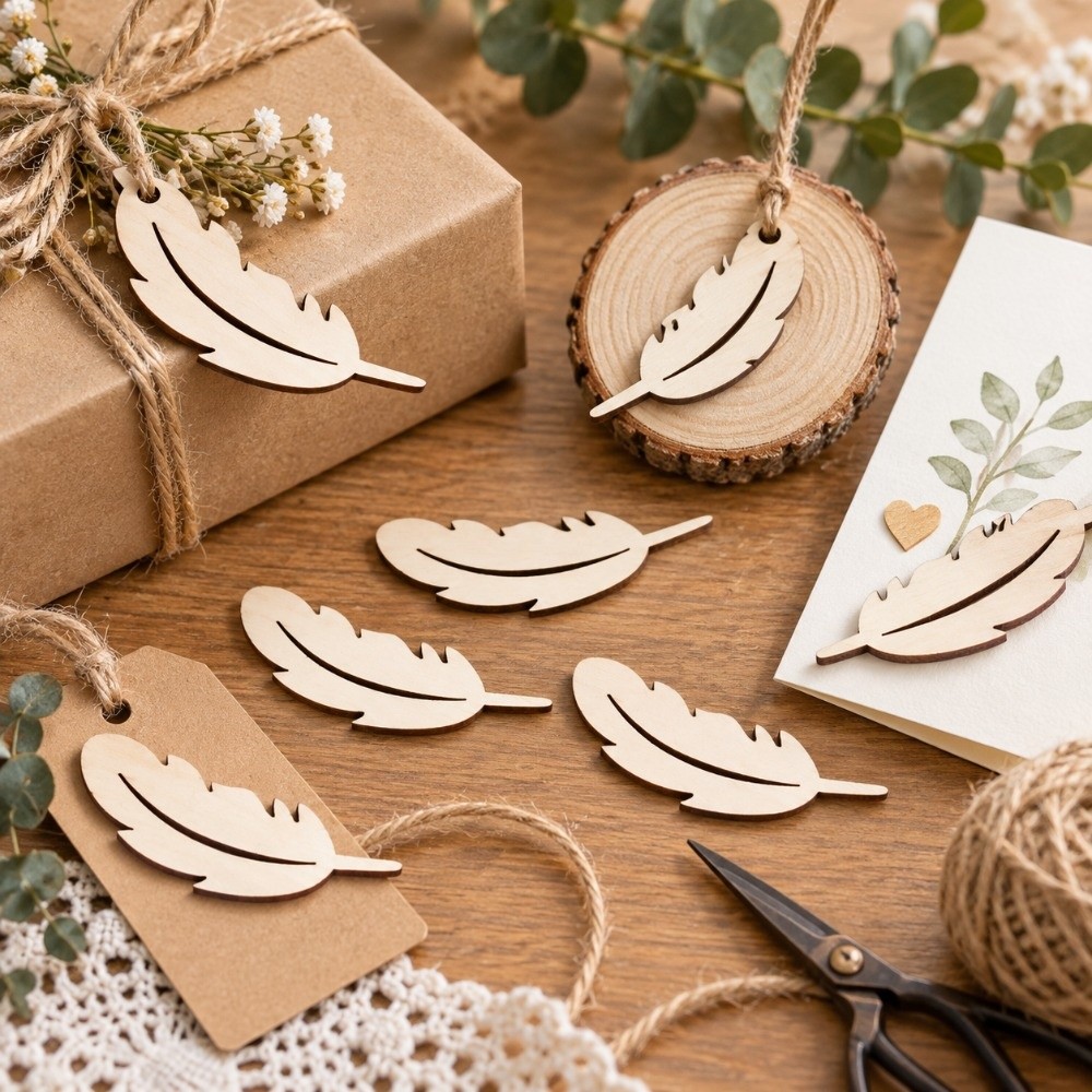 50pcs Unfinished Surface Wood  - Embellish Craft recension och pris
