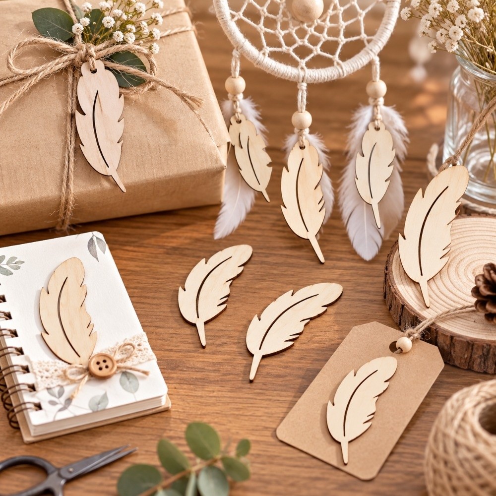50pcs Unfinished Surface Wood  - Embellish Craft recension och pris
